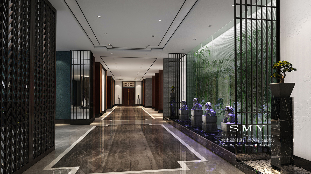 主題酒店電梯口過(guò)道設(shè)計(jì)