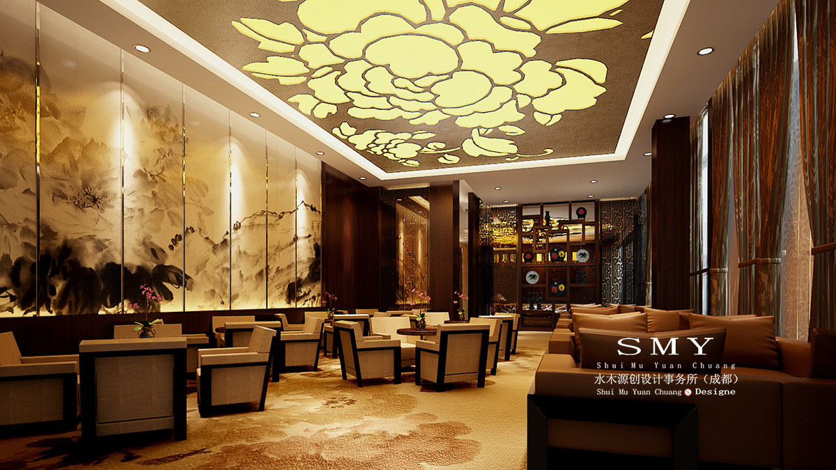 牡丹酒店裝修設(shè)計，現(xiàn)代古典風(fēng)格