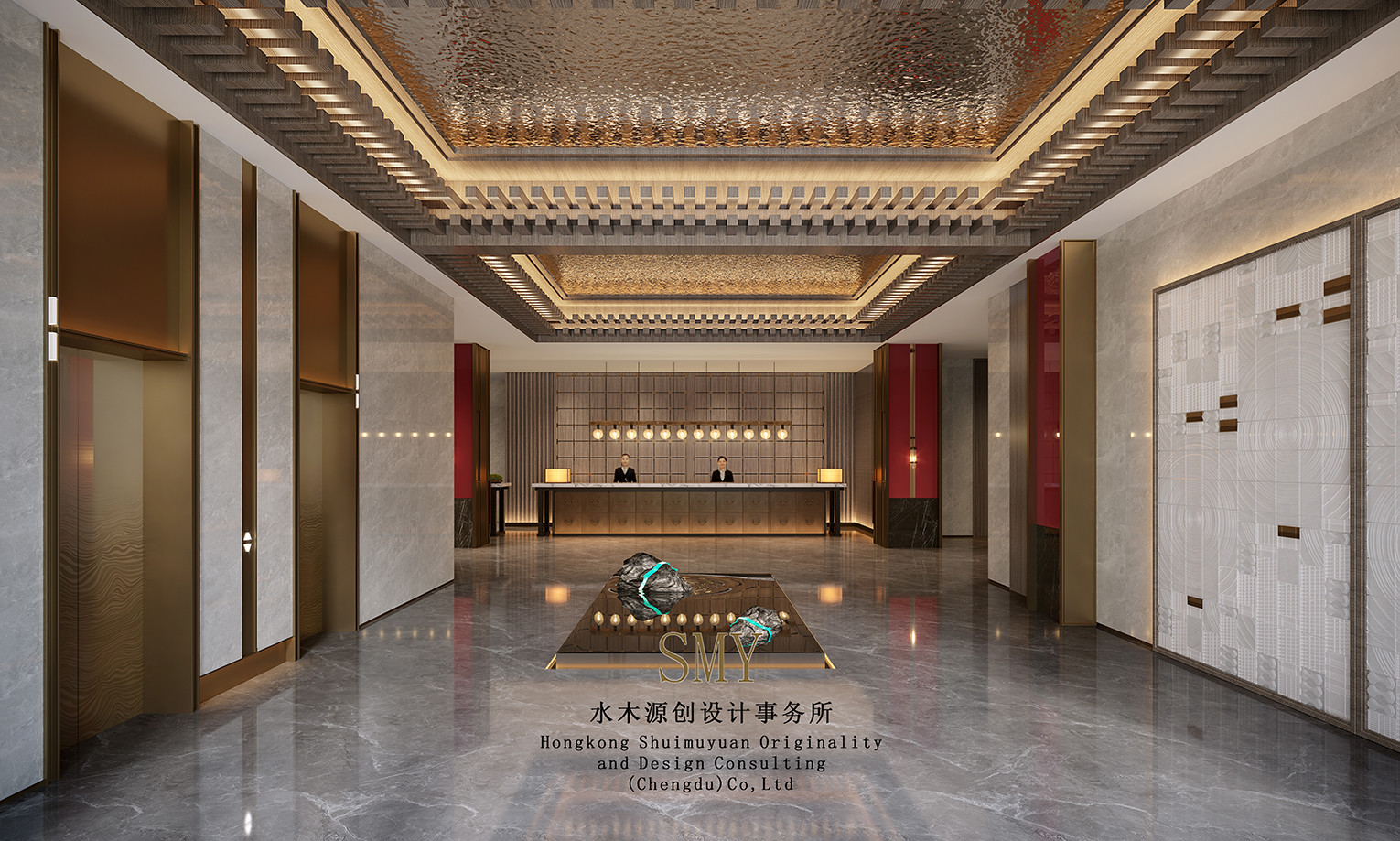 酒店入口接待處設(shè)計